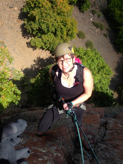 Me, rappeling down